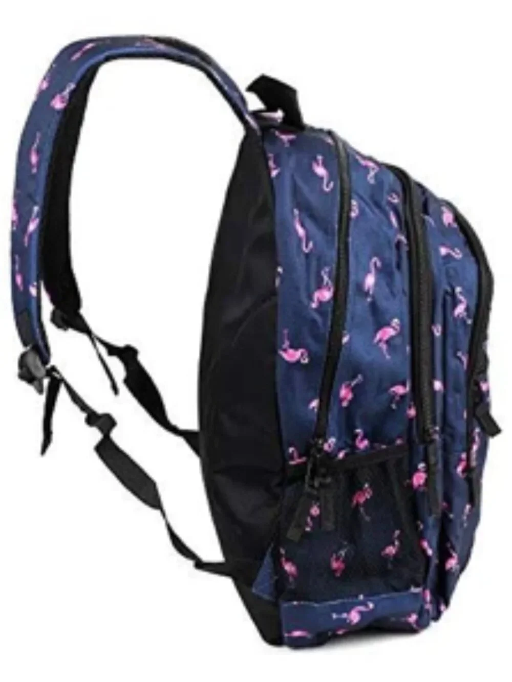 Flamingo -Navy & Pink Backpack/ Laptop Bag / School Bag- Multi-Compartment - NWT